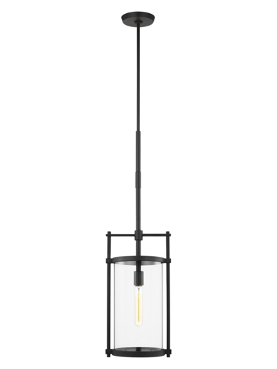 Chapman & Myers Eastham Outdoor Pendant In Textured Black