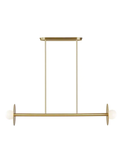 Kelly Wearstler Nodes Medium Linear Chandelier In Burnished Brass