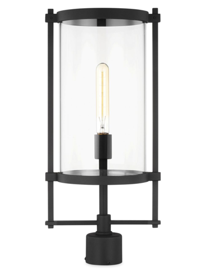 Chapman & Myers Eastham Outdoor Post Lantern In Textured Black