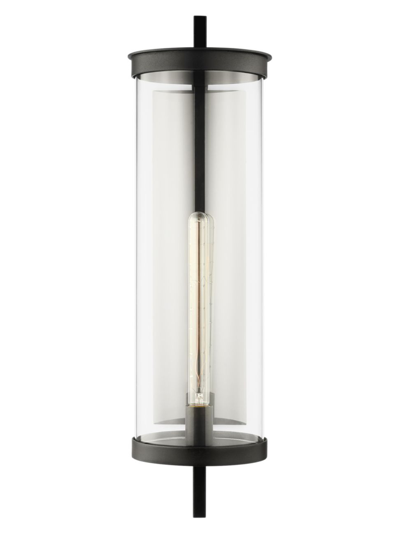 Chapman & Myers Eastham Extra Large Wall Lantern In Textured Black