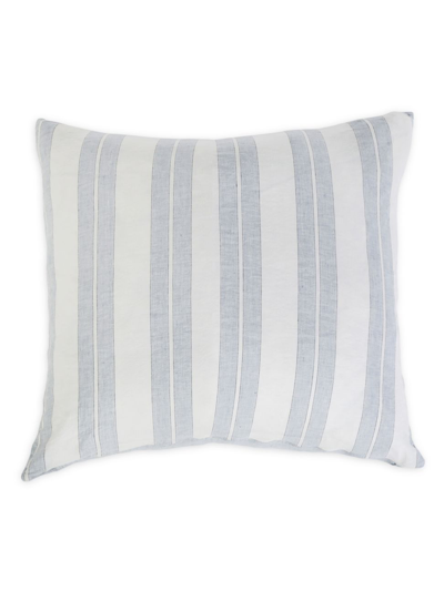Pom Pom At Home Carter Linen-cotton Euro Sham In Ivory Denim