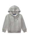 Polo Ralph Lauren Kids' Boy's Cotton-blend Fleece Hoodie In Heather Grey