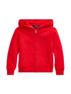 Polo Ralph Lauren Kids' Boy's Cotton-blend Fleece Hoodie In Red