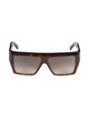 Celine Men's Chunky Rectangle Gradient Havana Sunglasses In Havana