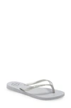 Havaianas Slim Gloss Flip Flop In Ice Grey