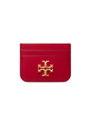 Tory Burch Eleanor Leather Card Case In Tory Red