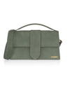 Jacquemus Le Bambinou Leather Shoulder Bag In Dark Khaki