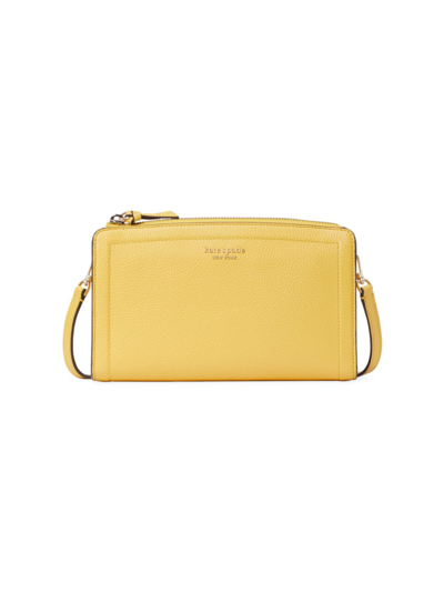Kate Spade Small Knot Leather Crossbody Bag In Morning Light