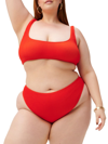 Good American Always Fits Scoop Neck Bikini Top In Bright Poppy