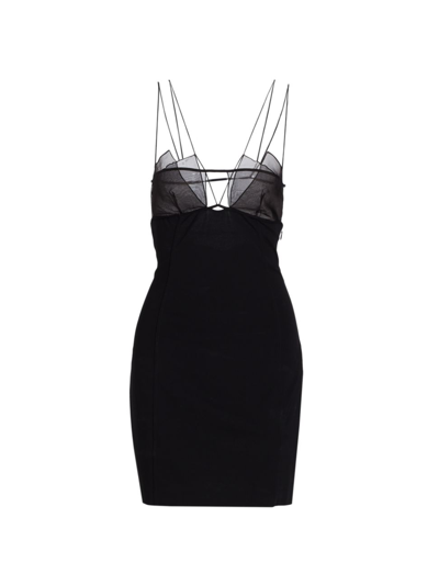 Nensi Dojaka Spaghetti-strap Detail Mini Dress In Black