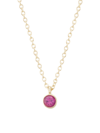 ZOË CHICCO WOMEN'S 14K YELLOW GOLD & PINK SAPPHIRE PENDANT NECKLACE
