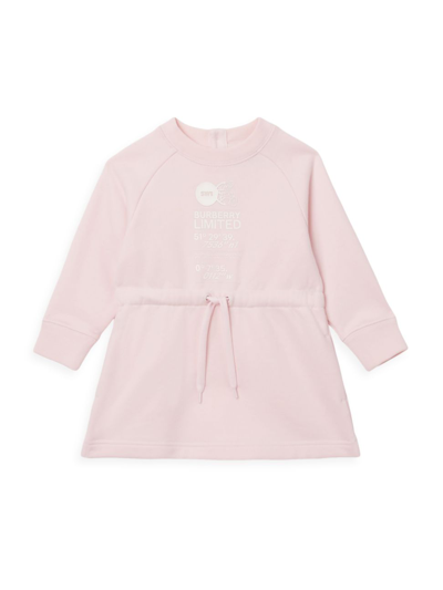 Burberry Kids' Baby's & Little Girl's Long-sleeve Montage Print Dress In Alabaster Pink