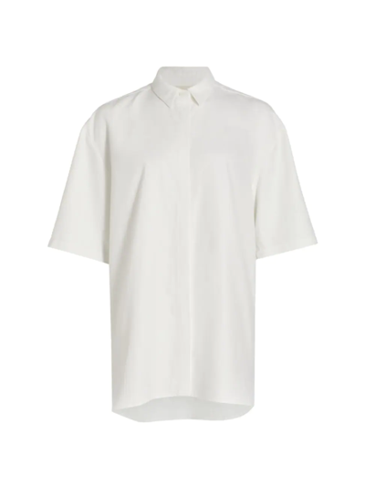 Loulou Studio Oversized Linen-blend Shirt In White