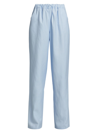 Loulou Studio Linen-blend Pull-on Pants In Blue