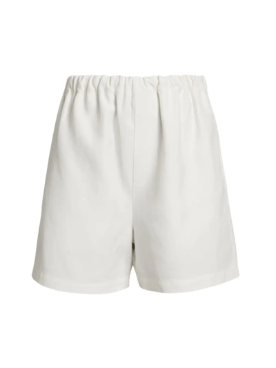 Loulou Studio Linen-blend Pull-on Shorts In White