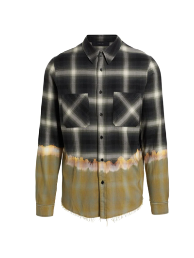 Amiri Army Stencil M-65 Button-up Shirt In Grey