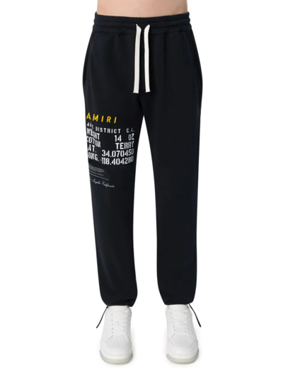 Amiri Military Stencil Sweatpants In Black