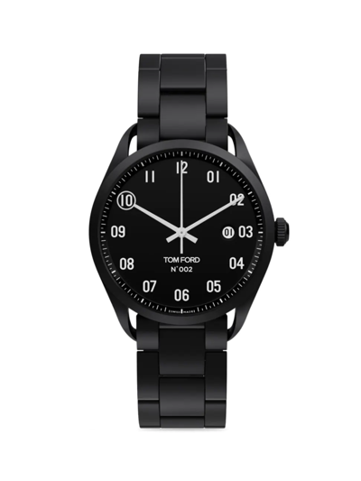 Tom Ford N.002 Automatic Dial Stainless Steel Watch In Black