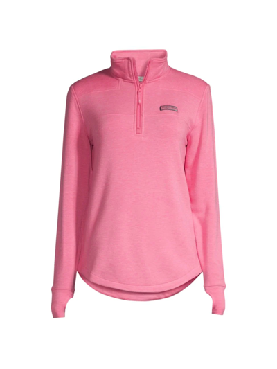 Vineyard Vines Three-quarter Zip Jacket In Neon Rosa