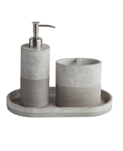 Roselli Trading Company City Line 3 Piece Bathroom Accessory Set In Gray