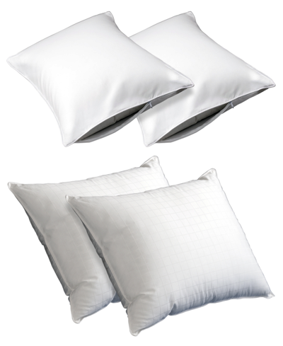 Allied Home Tempasleep Medium 4 Piece Pillow And Cooling Pillow Protector Bundle, Jumbo In White