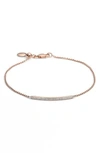 Monica Vinader Skinny Diamond Bracelet In Rose Gold