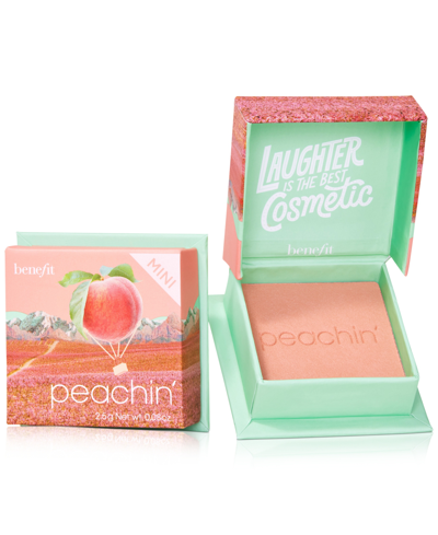 Benefit Cosmetics Wanderful World Silky-soft Powder Blush Mini In Peachin Mini (peach)