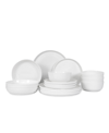 Table Twelve Natural White 16-pc Dinnerware Set, Service For 4 In White