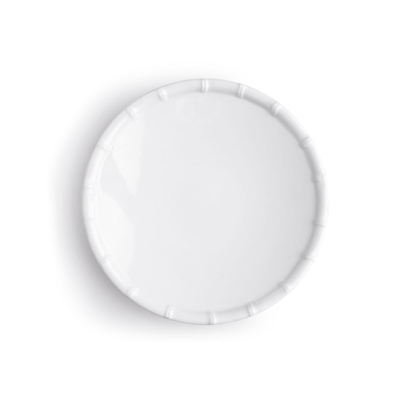 Q Squared Melamine Zen Bamboo 9" Salad Plate Set/4 In White