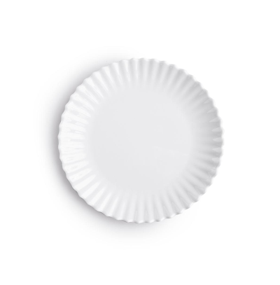 Q Squared Melamine Patio Luxe Lightweight 9" Salad Plates, Set Of 4 In White
