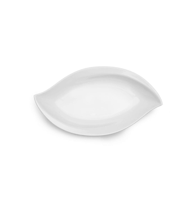 Q Squared Melamine 15" Petal Serving Platter In White