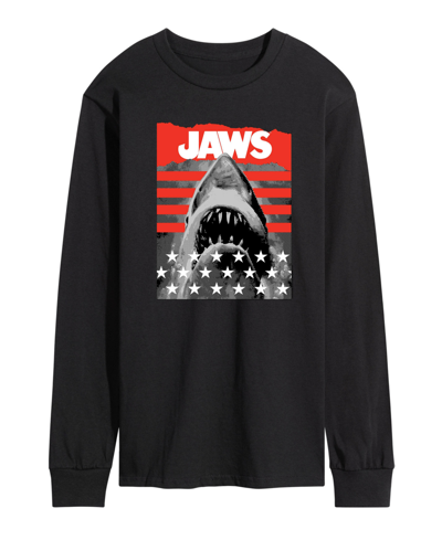 Airwaves Men's Jaws Patriotic Long Sleeve T-shirt In Black