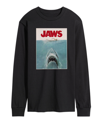 Airwaves Men's Jaws Poster Long Sleeve T-shirt In Black