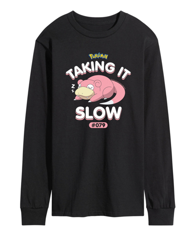 Airwaves Men's Pokemon Taking It Slow Long Sleeve T-shirt In Black