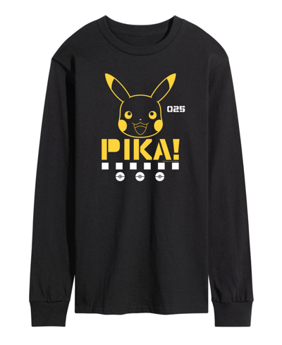 Airwaves Men's Pokemon Pika Long Sleeve T-shirt In Black