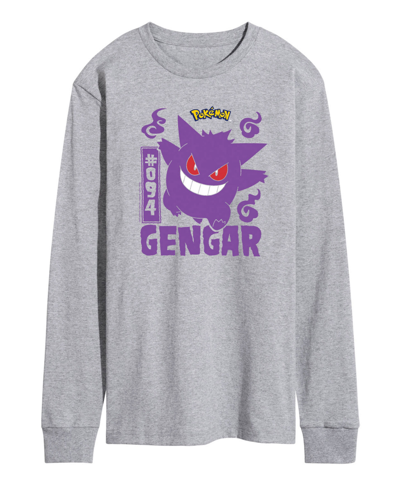 Airwaves Men's Pokemon Gengar Long Sleeve T-shirt In Gray