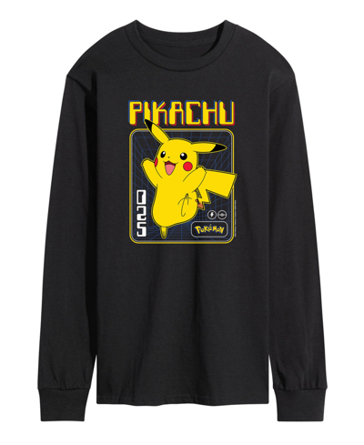 Airwaves Men's Pokemon Pikachu Long Sleeve T-shirt In Black