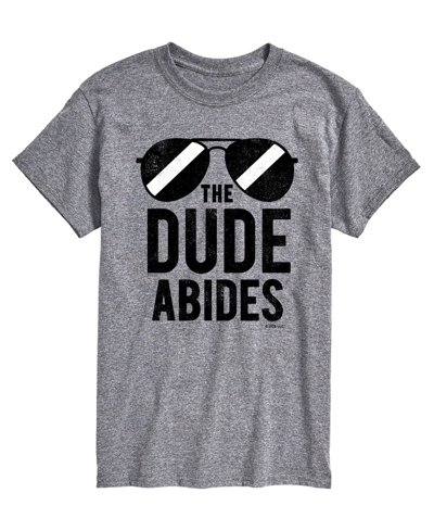 Airwaves Men's The Big Lebowski Dude Abides T-shirt In Gray