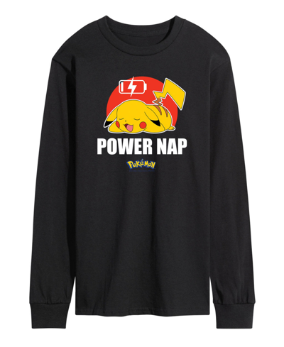 Airwaves Men's Pokemon Power Nap Long Sleeve T-shirt In Black