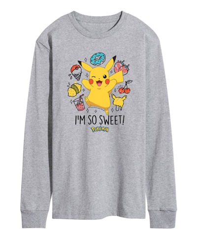 Airwaves Men's Pokemon I'm So Sweet Long Sleeve T-shirt In Gray