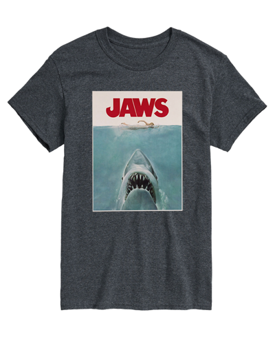 Airwaves Men's Jaws Poster T-shirt In Gray