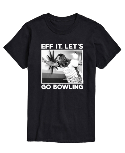 Airwaves Men's The Big Lebowski Go Bowling T-shirt In Black