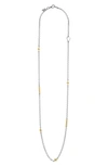 Lagos 'caviar Icon' Chain Necklace In Silver/ Gold