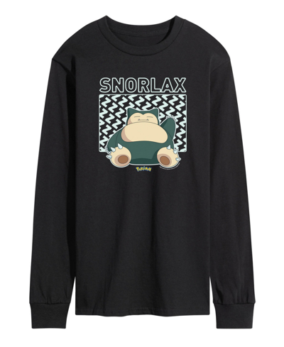 Airwaves Men's Pokemon Snorlax Long Sleeve T-shirt In Black