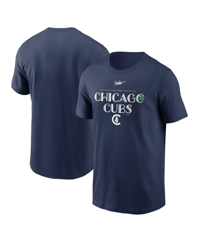 Nike Men's  Navy Chicago Cubs Wordmark Local Team T-shirt