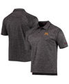 Colosseum Men's  Heathered Black Minnesota Golden Gophers Down Swing Raglan Polo Shirt In Heathered Black