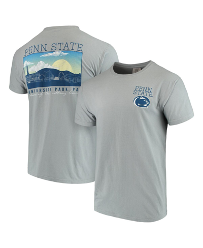 Image One Men's Gray Penn State Nittany Lions Comfort Colors Campus Scenery T-shirt