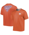 COLUMBIA MEN'S COLUMBIA ORANGE CLEMSON TIGERS TERMINAL TACKLE OMNI-SHADE T-SHIRT