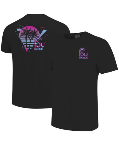 Image One Men's Black Florida State Seminoles Beach Club Palms T-shirt