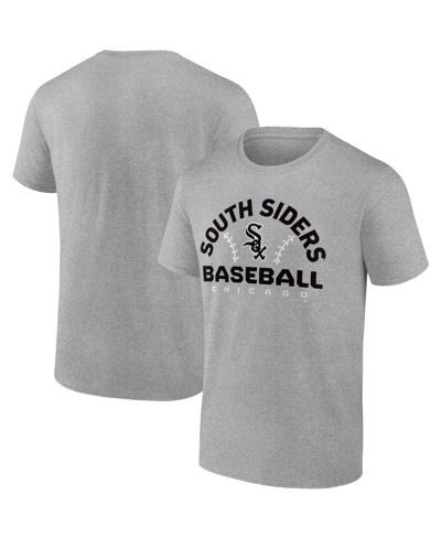 Fanatics Men's  Heathered Gray Chicago White Sox Iconic Go For Two T-shirt